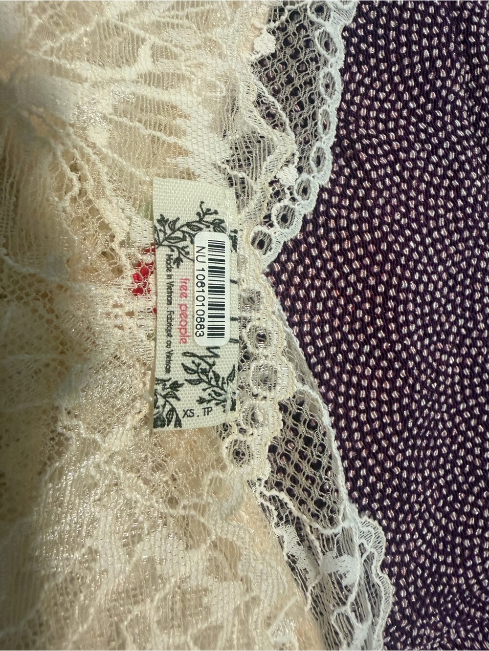 Free People Delicate Lace Cami Tank Top - Cream - Picture 7 of 8